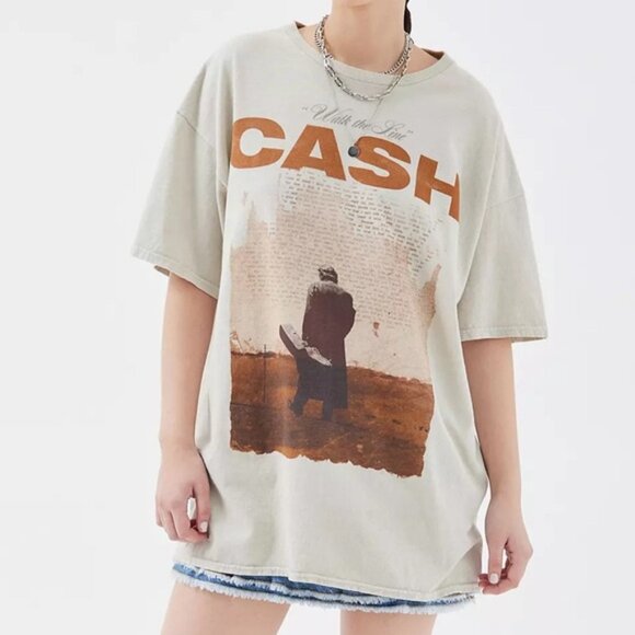 Urban Outfitters Johnny Cash Oversized T-Shirt Dress L/XL - Picture 3 of 3